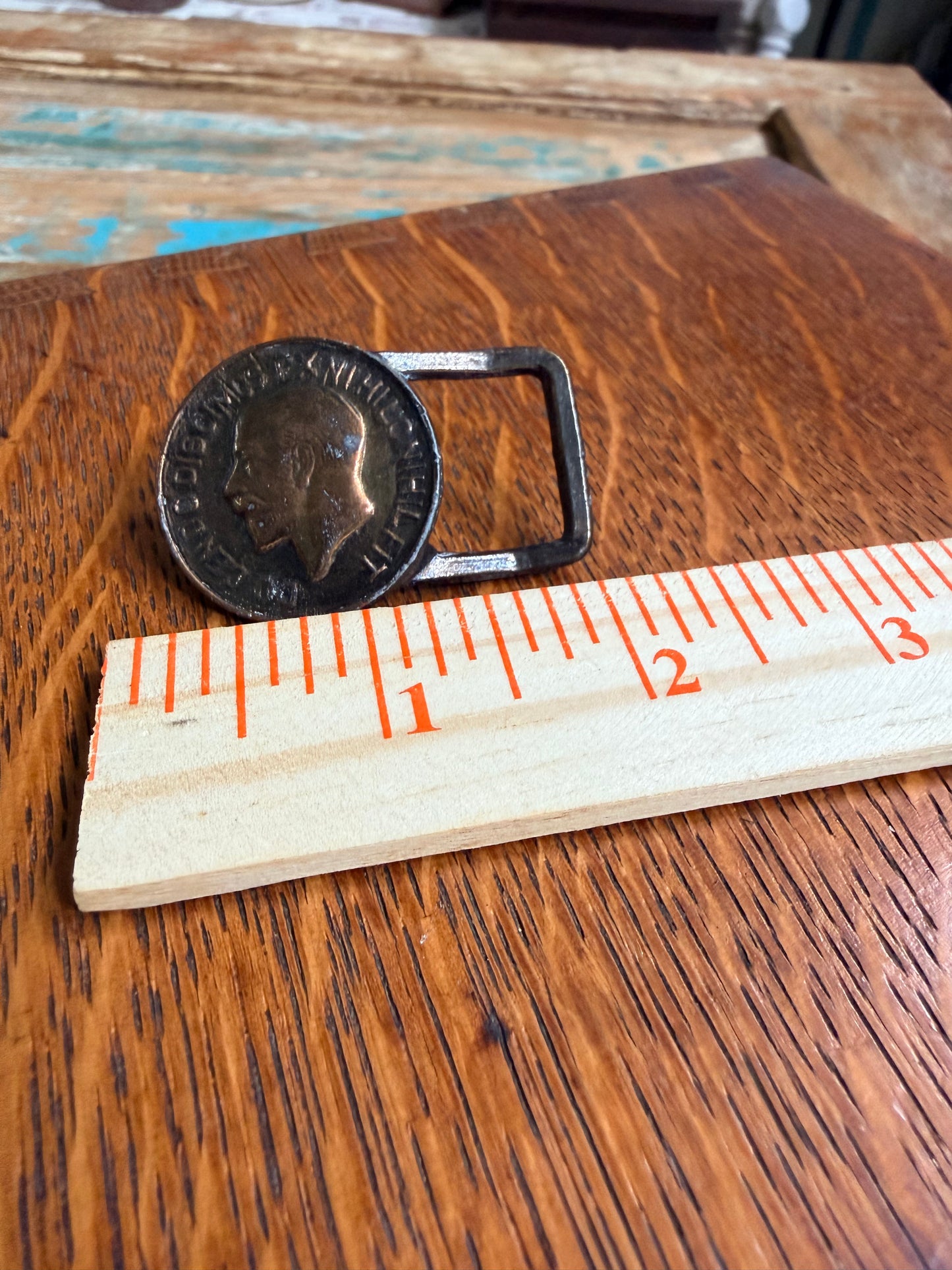 Vintage King George V Coin Belt Buckle 1910’s