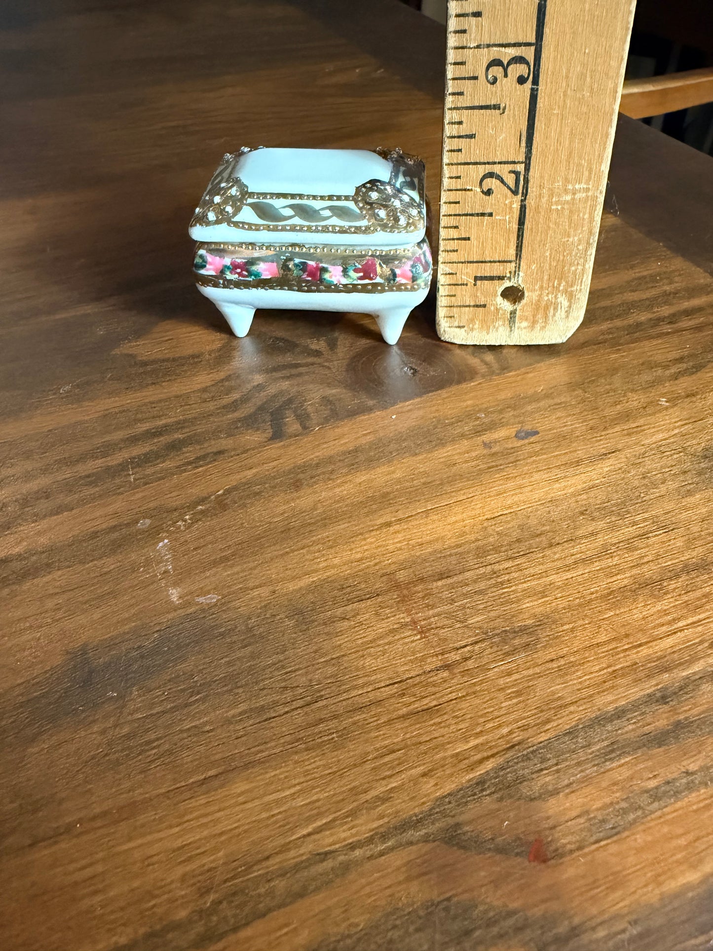 Vintage Nippon Porcelain Handpainted Trinket Box