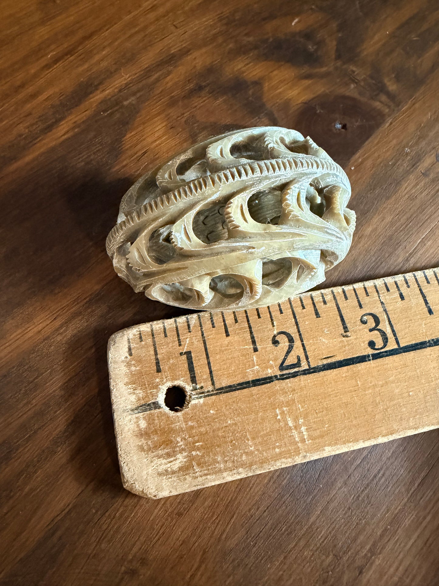 Handcrafted Natural Soapstone/Agate Egg with bird inside. Rare find