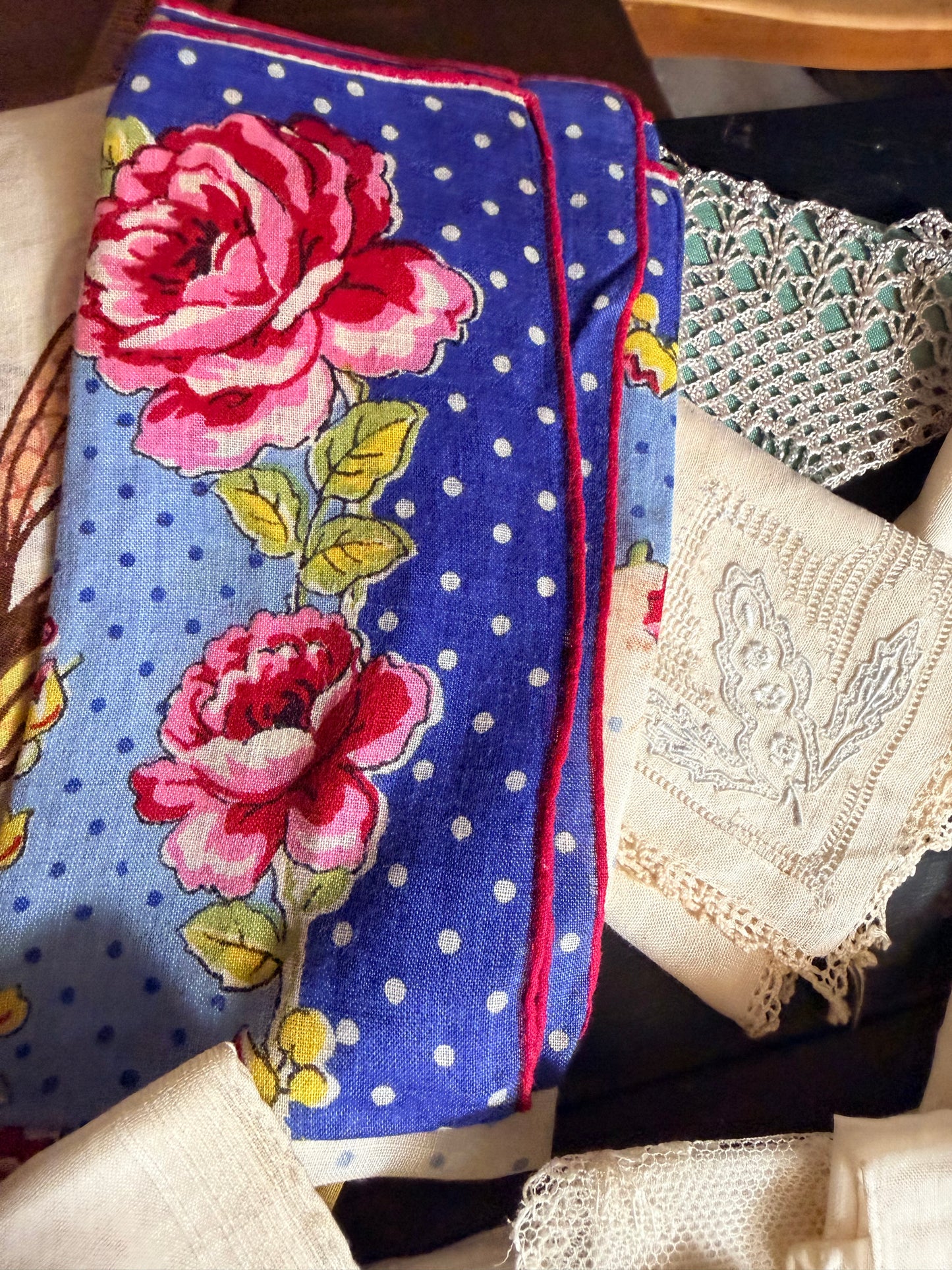 Mystery Set of Three Antique Handkerchiefs