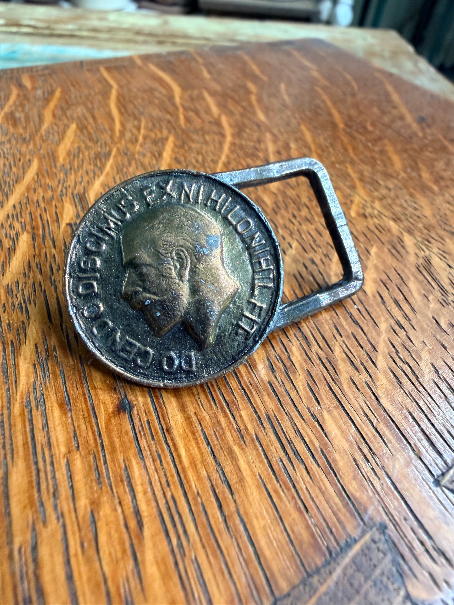 Vintage King George V Coin Belt Buckle 1910’s