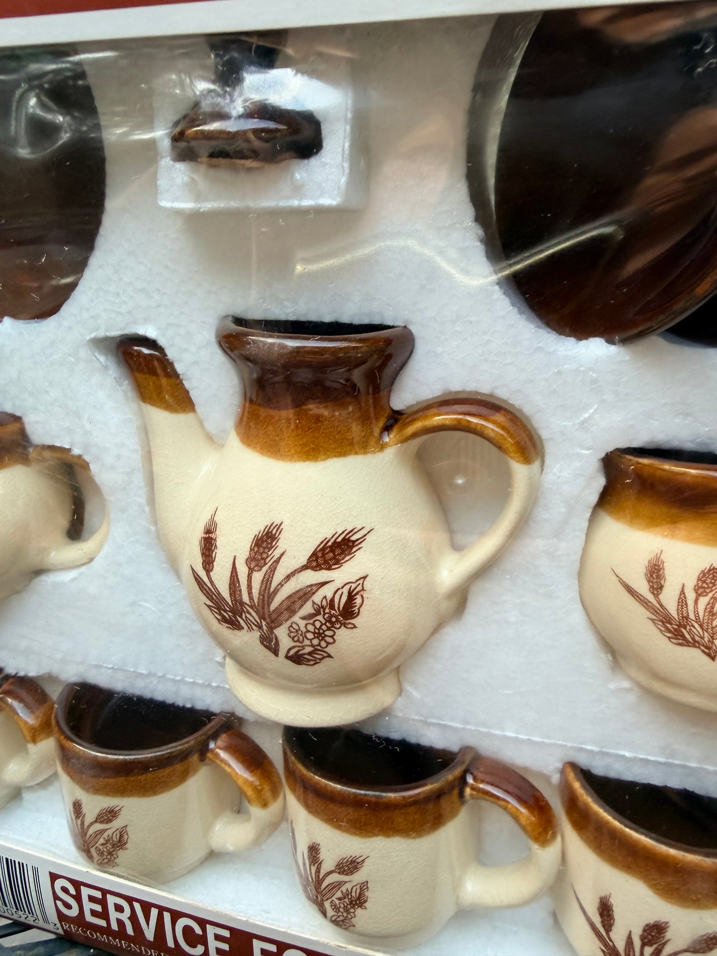 1995 Mini Stoneware Tea Set, Brand New in Original Box