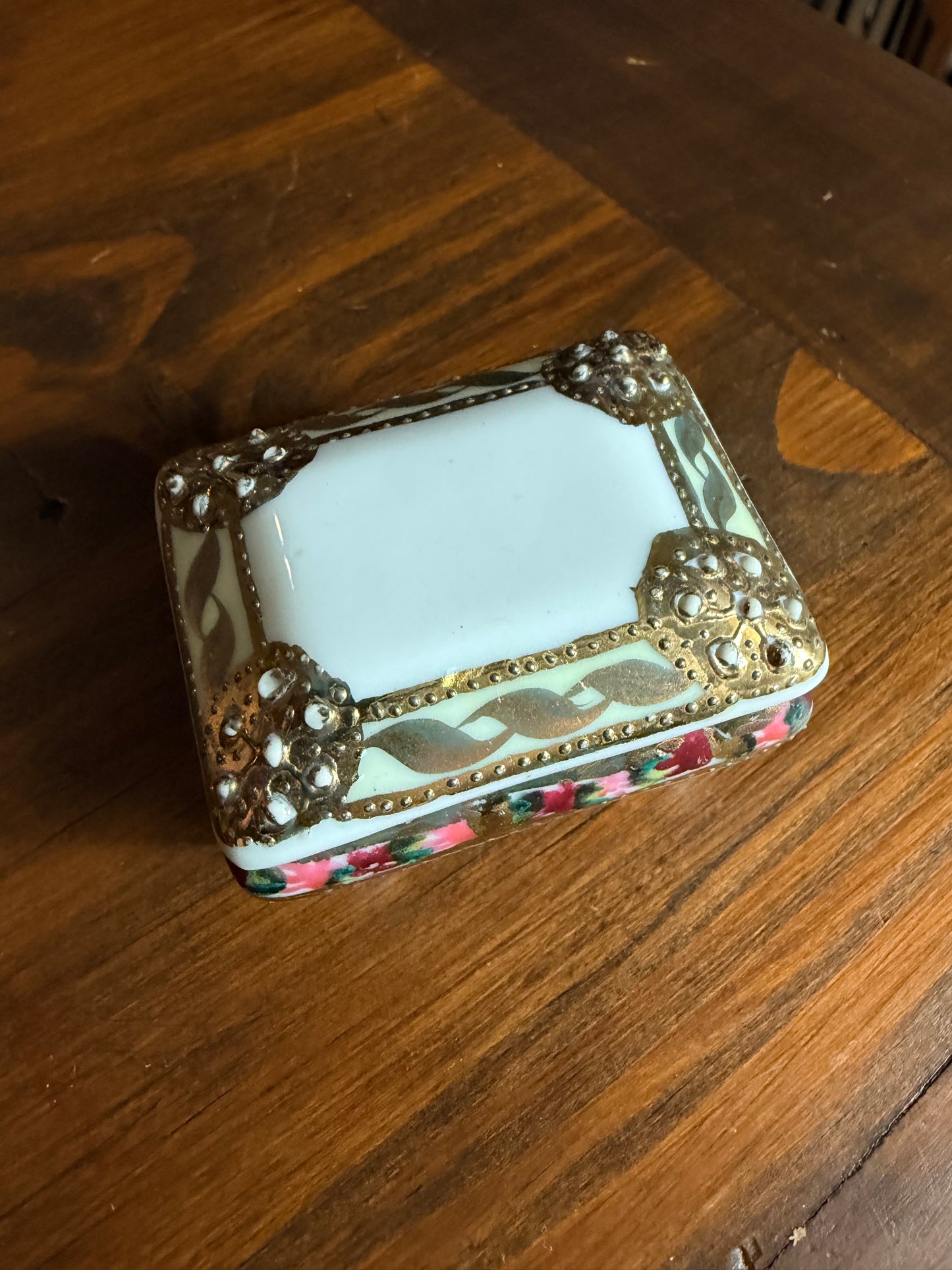 Vintage Nippon Porcelain Handpainted Trinket Box