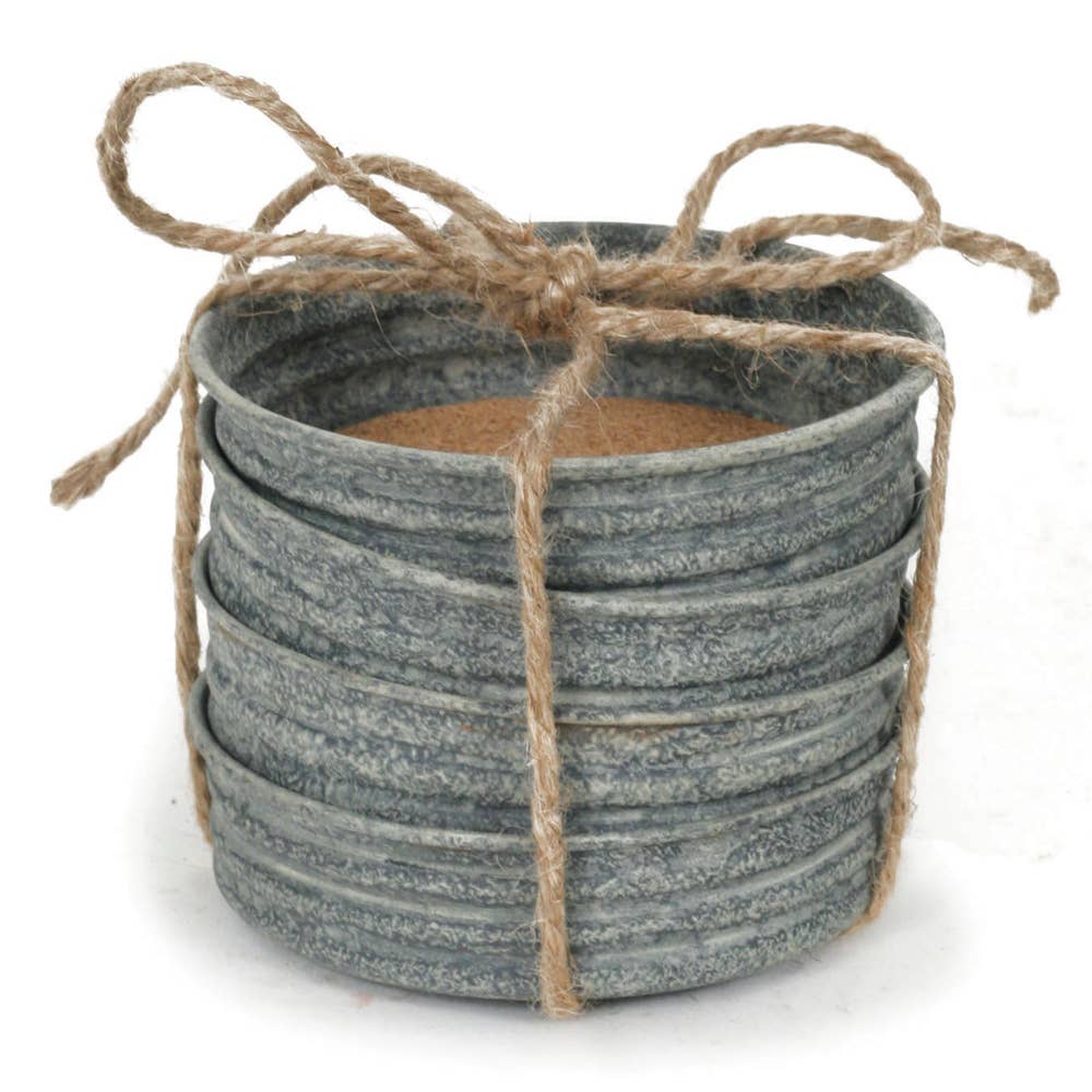 Set of Four Mason Jar Lid Coaster - Easy Peasy Lemon Squeezy